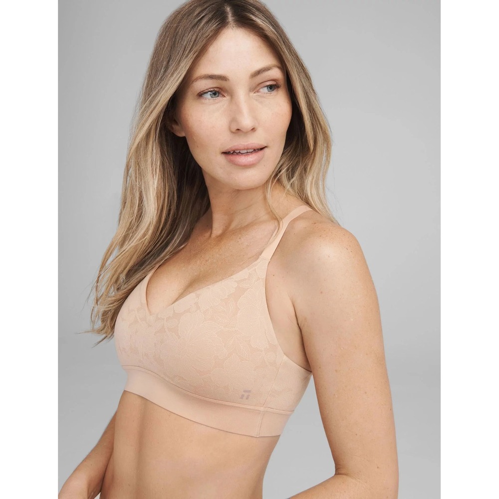 Tommy John Second Skin Triangle Lace Bralette Maple Sugar Tan NWT Size M (A-C)